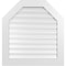 Ekena Millwork Octagonal Top Surface Mount PVC Gable Vent: Functional, w/ 3-1/2"W x 1"P Standard Frame, 32"W x 34"H GVPOT32X3401SF - alternate 1